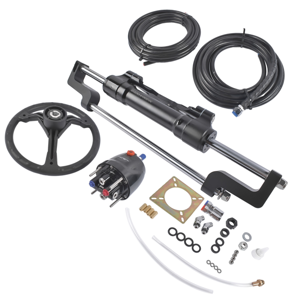 A3 液压方向舵机套件 468(KGF) Complete Marine Hydraulic Steering System w/ 2 x 22ft Hoses HO5122-2