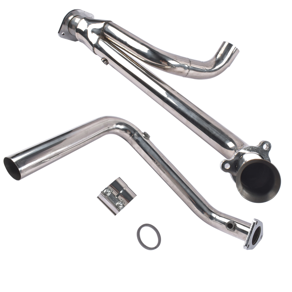 排气套件 Stainless Exhaust Y-Pipe Fit for Chevy GMC 2WD 4WD Avalanche Sierra Yukon Silverado Suburban Tahoe Trailblazer 1999-2006 GM641242-6