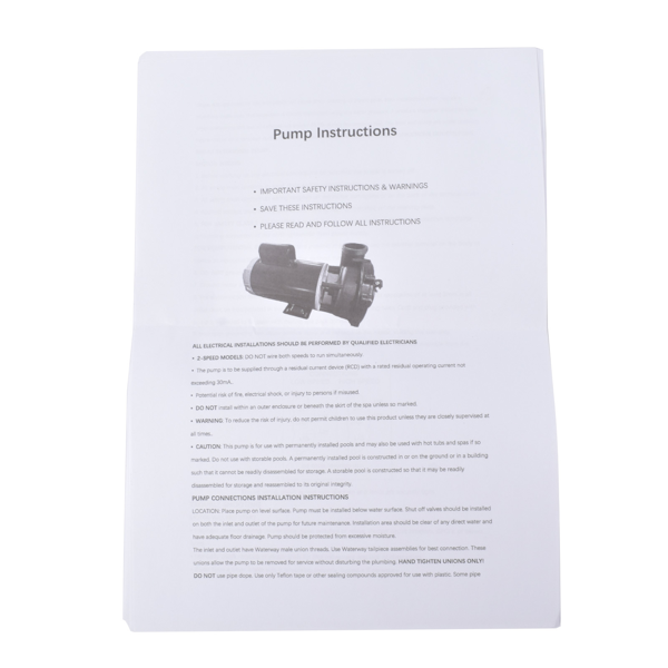 泳池水泵 Spa & Hot Tub Pump, Pool Pump, 5HP Dual-Speed 56 Frame 230V 3450W 3722021-1D-12