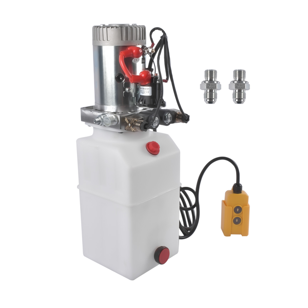 液压泵 6 Quart Double Acting Hydraulic Pump 12V Replacement for Dump Trailers SAE#6-3