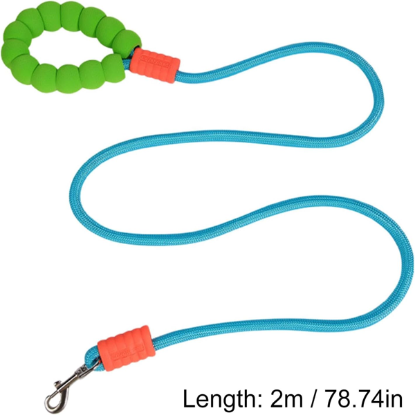 狗狗牵引绳 - 迷彩宠物牵引带，强力牵引，柔软防滑，适用于大中型犬，适合远足、露营、散步，提升舒适度，安全耐用，涤纶编织尼龙材质，轻便结实。-2
