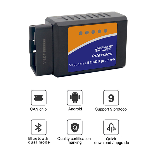 蓝牙OBDII OBD2汽车诊断扫描仪自动故障代码阅读器工具检测器(TK/TMEU下自提)-4