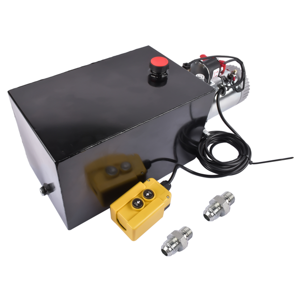 A3 液压泵 Hydraulic Power Unit 12V Single Acting Hydraulic Dump 15 Quart Steel Reservoir-7
