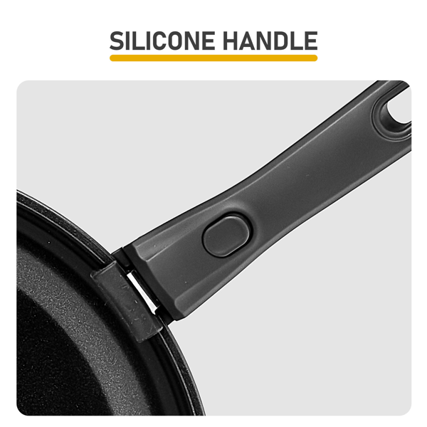 23件 七锅两盖 可拆卸手柄 烹饪锅具 黑色 铝锅套装-6