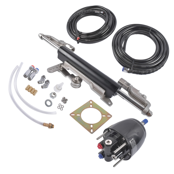 A3 液压方向舵机套件 Boat Steering Kit w/Hydraulic Cylinder (Silver Handle) Fit for Boats HSX-300HP-B-6