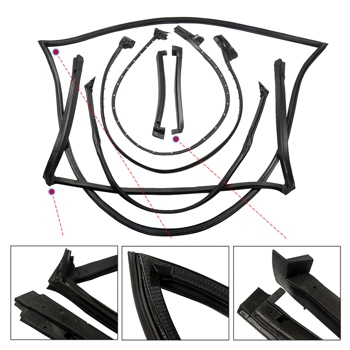 密封条套件 Weather Strip Seal Full Weatherstrip Kit Set Fits for Chevy Corvette 5.7L V8 1984-1996 9096GGW