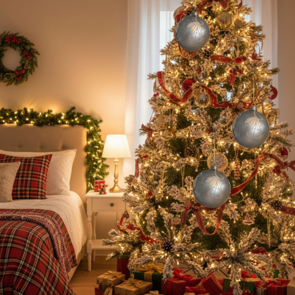 4件套4.7英寸圣诞球装饰品玻璃悬挂装饰品，用于节日树派对装饰用品FBA发货-11