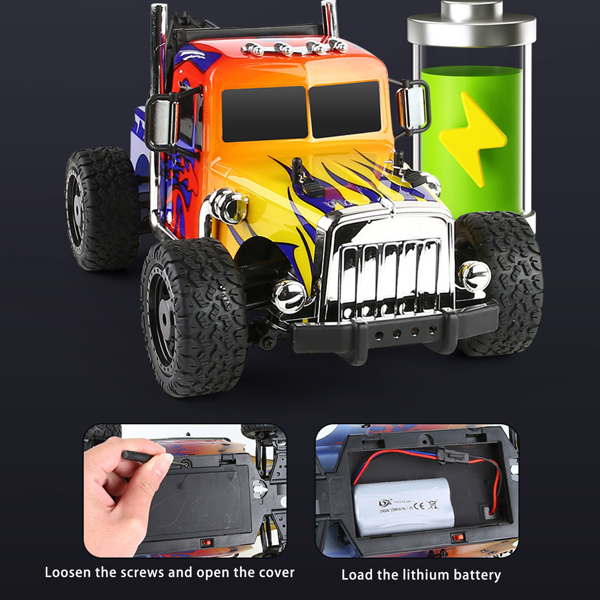 1:16高速RC大轮漂移拖车4X4比例2.4 Ghz新款-22