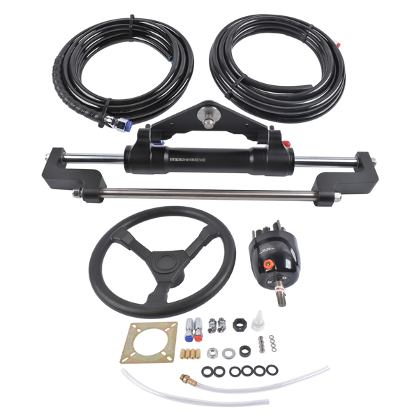 A3 液压方向舵机套件 Hydraulic Outboard Boat Steering Kit + 13.5" Steering Wheel, Hydraulic Helm Pump-1