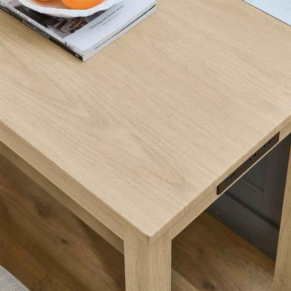 59 英寸吧台桌、餐桌、带电源插座的沙发桌、3 个软垫凳子、4 件套吧台桌椅套装，适用于客厅、餐厅、厨房-14