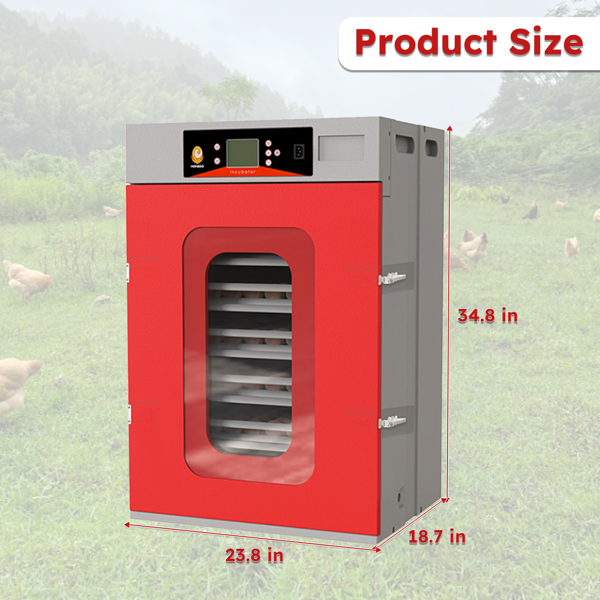 400枚鸡蛋孵化柜，带自动翻蛋和数字温度控制，大型商用家禽孵化柜，适用于鸡、鸭、鹅、鹌鹑蛋-7