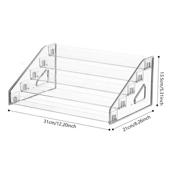 亚克力卡牌拆卡收纳架多层卡位架(Layers:5 layers, 型号:透明色5层）（tk,temu下自提）-2