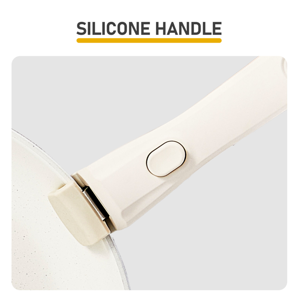 17件 五锅两盖 可拆卸手柄 烹饪锅具 米白色 铝锅套装-7