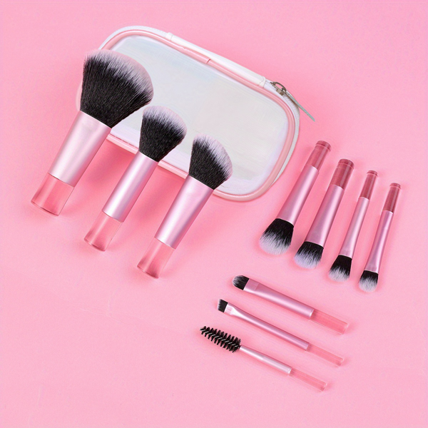 23PCS迷你化妆刷套装，带收纳袋-包括眼影刷，散粉刷，初学者便携式化妆套装+1个化妆刷袋-5