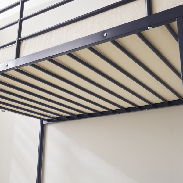 【同款编码：71412208】]蓝色 Twin 双层圆立柱横管护栏竖直梯 铁床 美国-5