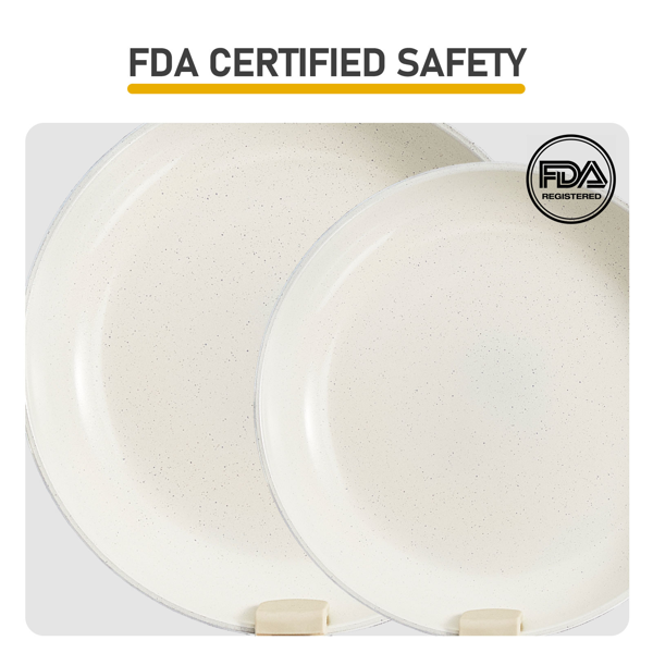 22件 六锅三盖 可拆卸手柄 烹饪锅具 米白色 带28cm汤锅 铝锅套装-9