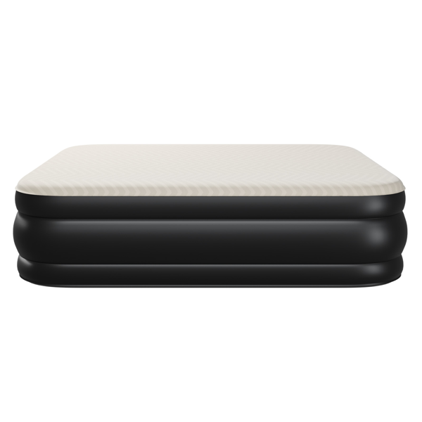 80*60*18in 海绵植绒床面 PVC围带&底部 米黄色+黑色 野营床垫 充气 带收纳袋 美规插头 200kg-6