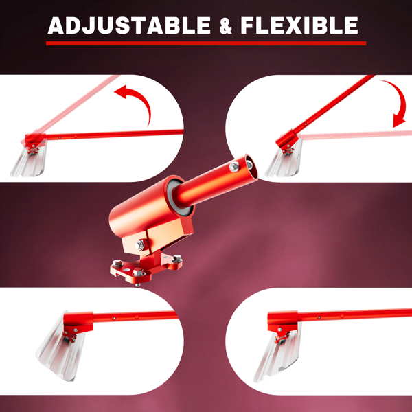 牛角抹子混凝土工具套装，48英寸×8英寸镁铝合金混凝土抹子配4个可组合手柄，带携带工具箱的混凝土牛角抹子，抹灰刀，混凝土收面专用牛角抹子套装-4