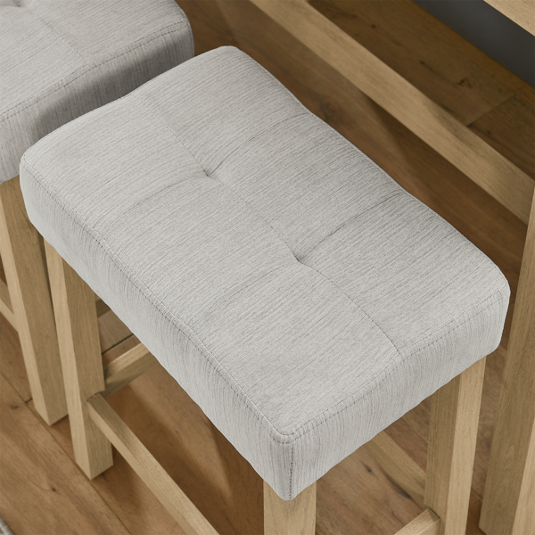 59 英寸吧台桌、餐桌、带电源插座的沙发桌、3 个软垫凳子、4 件套吧台桌椅套装，适用于客厅、餐厅、厨房-17