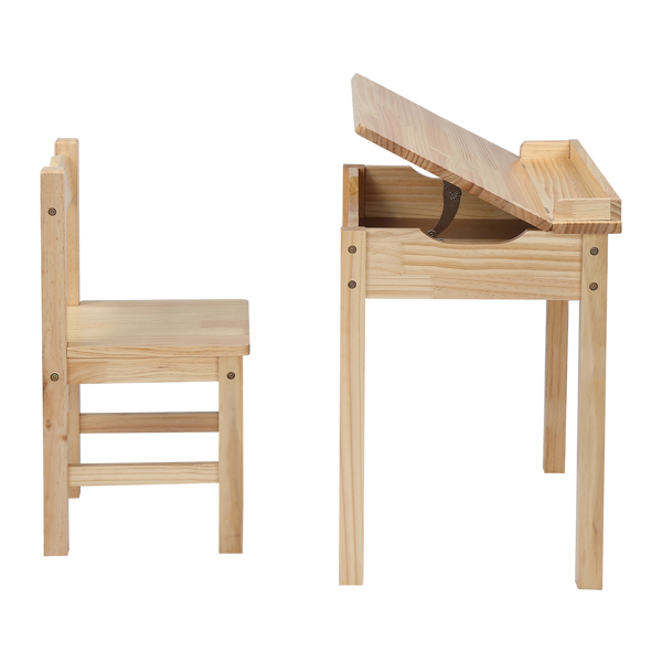 可收纳 长方形 桌面可收纳 原木色 学习桌椅 儿童桌椅 现代 适用于3岁以上 59*40.5*55cm P2密度板 1se-17