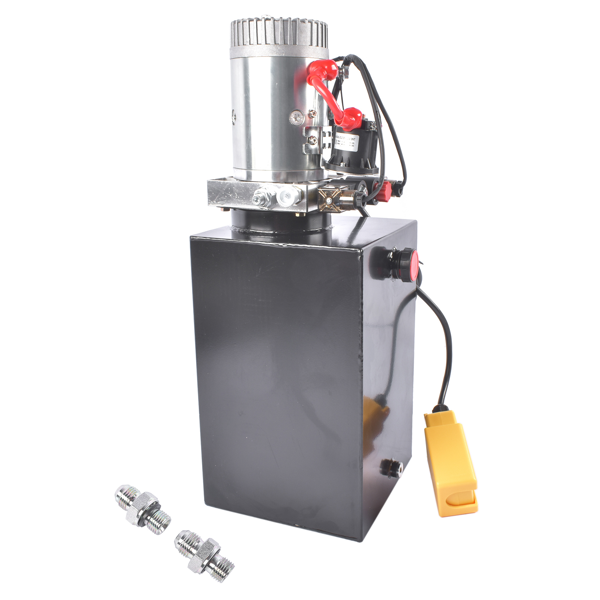 液压泵 DC 12V Electric Hydraulic Pump, 15 Quart Double-Acting Power Unit for Dump Trucks-3