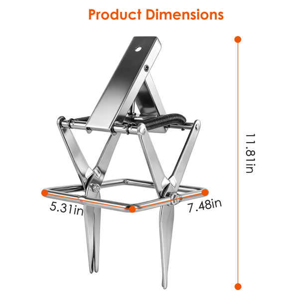 （物流随机发，自提可发加拿大）-强力鼹鼠夹——加厚防水金属材质，轻松踏步式安装，人道即刻致死，草坪与宠物，室内外通用-9