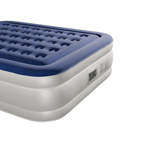 80*60*18in 植绒床面 PVC围带&底部 蓝色+白色 野营床垫 充气 带收纳袋 杯洞 美规插头 200kg-9