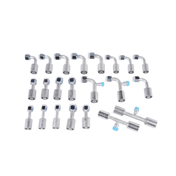 A3 空调软管 25PCS Air Conditioning Hose and Fitting Kit Includes #6#8#10 AC Fittings & 6.5ft-8