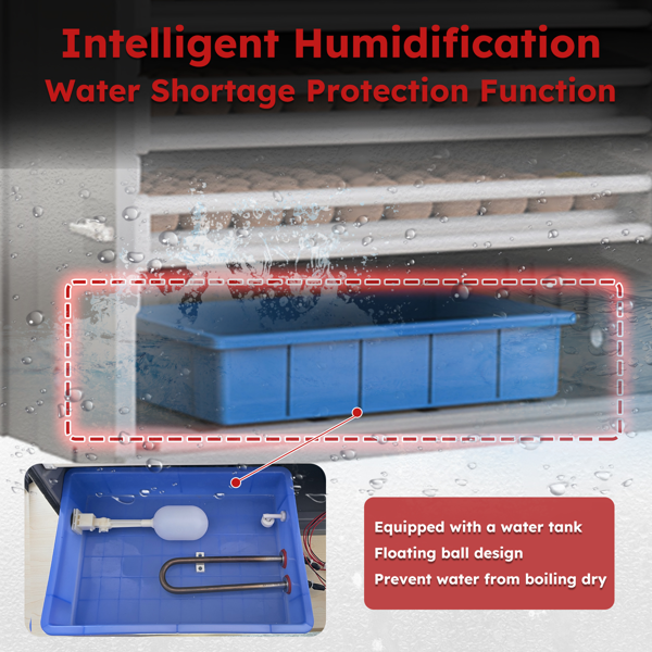 400枚鸡蛋孵化柜，带自动翻蛋和数字温度控制，大型商用家禽孵化柜，适用于鸡、鸭、鹅、鹌鹑蛋-8