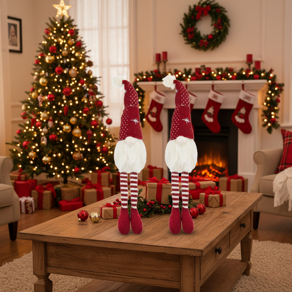 2件套圣诞节侏儒室内外节日派对装饰品可爱的桌面装饰品礼品FBA发货-6