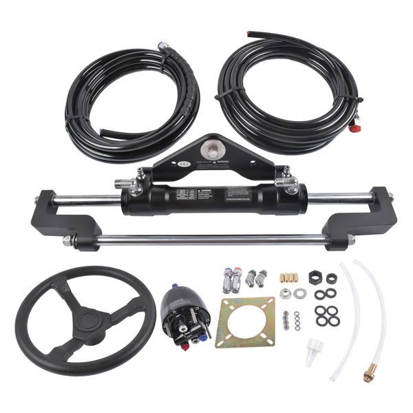 A3 液压方向舵机套件 468(KGF) Complete Marine Hydraulic Steering System w/ 2 x 18ft Hoses 6.9 Mpa-1