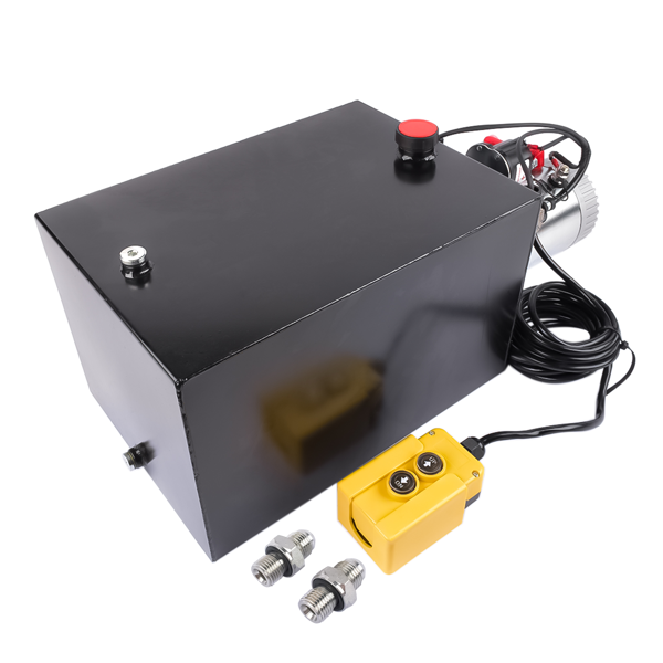 A3 液压泵 20 Quart Double Acting Hydraulic Pump 12V DC Dump Trailer Hydraulic Power Unit-11