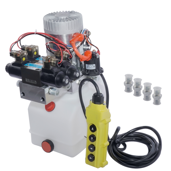 A3 液压泵 Hydraulic Power Unit 4.5 Quart Reservoir 12V DC Double Acting Double Solenoid-5