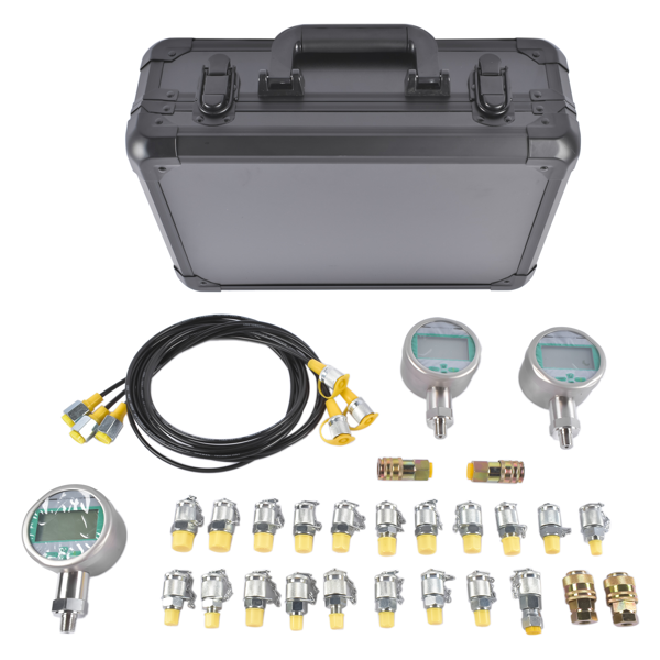 液压测试套件 Digital Pressure Test Kit with 22 Connectors, Dual-Range Gauges (16MPa & 70MPa)-4