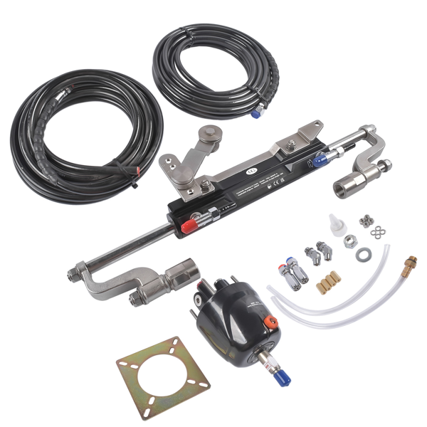 A3 液压方向舵机套件 Boat Steering Kit w/Hydraulic Cylinder (Silver Handle) Fit for Boats HSX-300HP-B-4