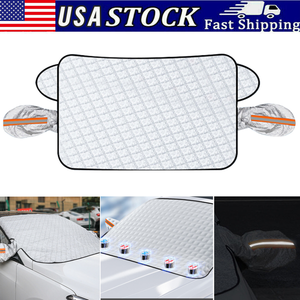 磁性汽车挡风玻璃霜雪冰保护罩和后视镜遮阳板(TK/TMEU下自提)-1