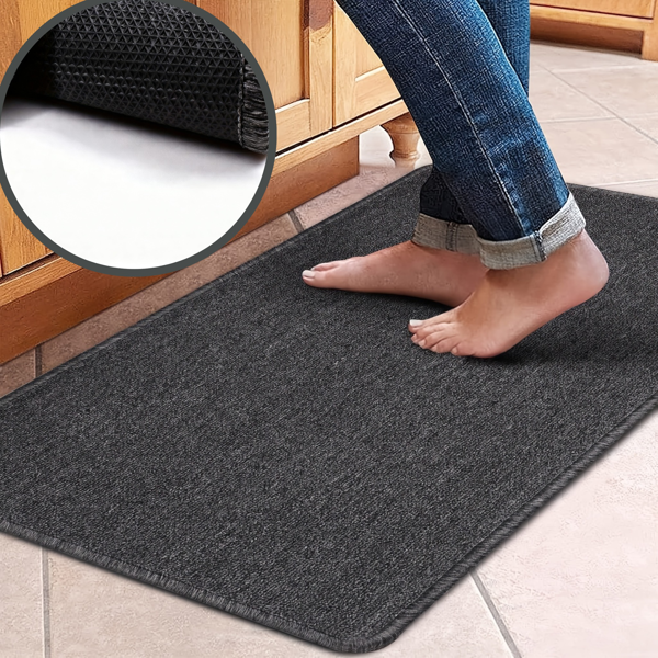 1 件洗衣房地毯 17.3X47.2 英寸，超吸水跑步地毯，缎面耐洗防滑和水槽下抗疲劳垫适用于走廊洗衣房，室内门垫，走廊跑步地毯（周末不提供）【下单备注销售平台，各电商平台禁发UniUni、GOFO】(亚马逊可发UniUni)-1