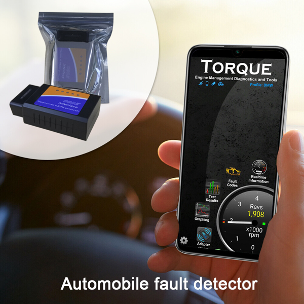 蓝牙OBDII OBD2汽车诊断扫描仪自动故障代码阅读器工具检测器(TK/TMEU下自提)-9