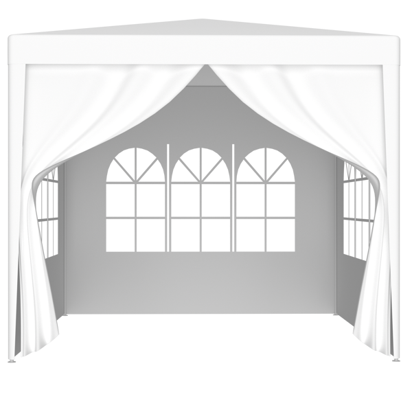 3*3m 4片面（两个门）,螺旋管 凉棚 白色 PE布, 10'x10'派对帐篷 4 面可拆, 户外 重型凉亭,婚礼帐篷 喷塑铁管-3