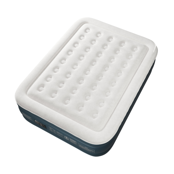 80*60*18in 植绒床面 PVC围带&底部 灰白色+深灰色 野营床垫 充气 带收纳袋 圆孔 美规插头 200kg-8