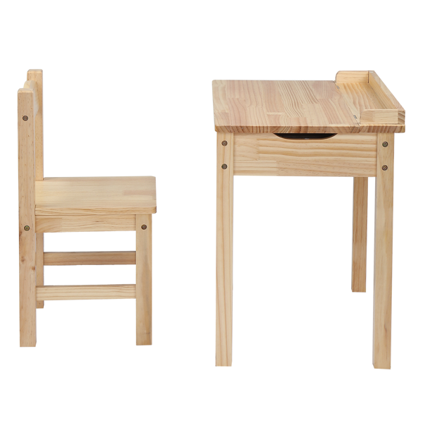 可收纳 长方形 桌面可收纳 原木色 学习桌椅 儿童桌椅 现代 适用于3岁以上 59*40.5*55cm P2密度板 1se-4