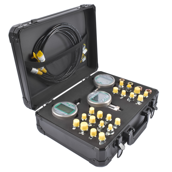 液压测试套件 Digital Pressure Test Kit with 22 Connectors, Dual-Range Gauges (16MPa & 70MPa)-3