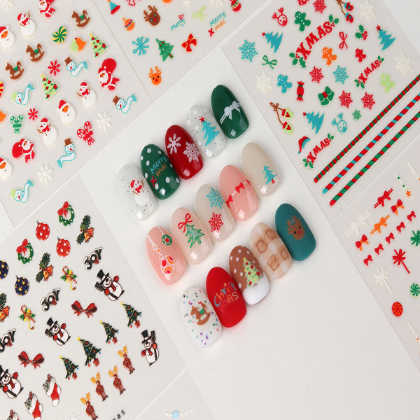 3D圣诞美甲贴纸（6张）-8