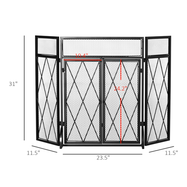 折叠式壁炉屏风（周末不发货）-7