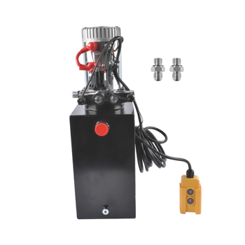 液压泵 DC 12V Electric Hydraulic Pump Unit Metal Reservoir Double Acting 10 Quart