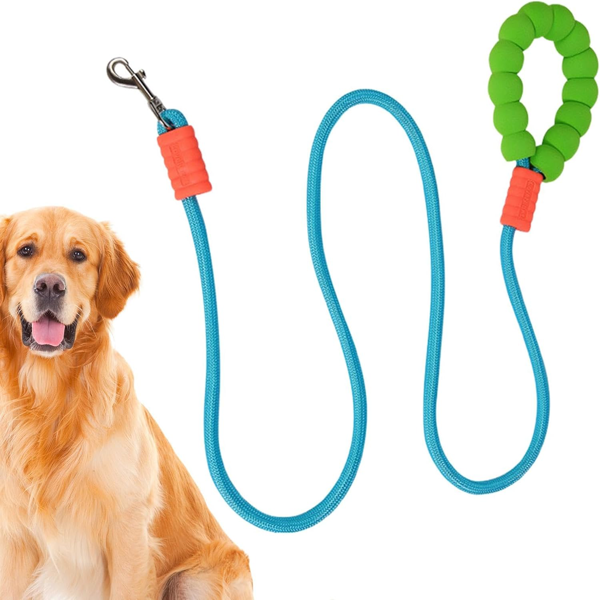 狗狗牵引绳 - 迷彩宠物牵引带，强力牵引，柔软防滑，适用于大中型犬，适合远足、露营、散步，提升舒适度，安全耐用，涤纶编织尼龙材质，轻便结实。-3