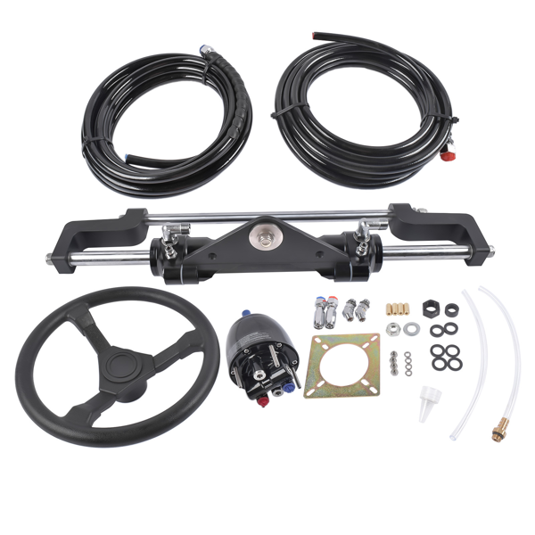 A3 液压方向舵机套件 468(KGF) Complete Marine Hydraulic Steering System w/ 2 x 18ft Hoses 6.9 Mpa-5