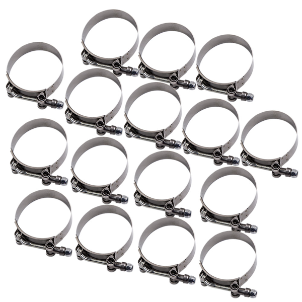 适用于2.5英寸通用铝制涡轮增压中冷器弯管套件+硅胶软管+卡箍-3