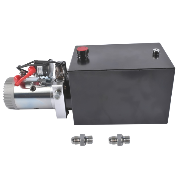A3 液压泵 13 Quart Single Acting NEW Hydraulic Pump Black Steel Reservoir 12V Power Unit-2