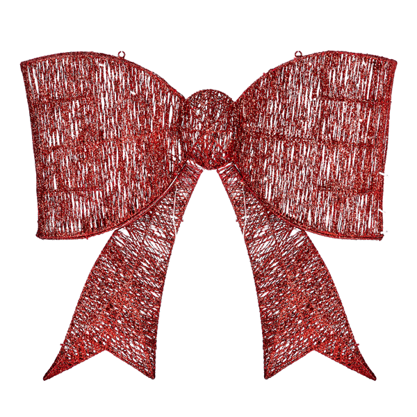 72*12*65cm 红色 蝴蝶结 绕线撒粉 124LED灯 暖白灯  圣诞灯饰经典元素 31V 3.6W 英规-2